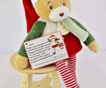 Plyšový elf medvedík Prankster Elf Cinnamon Doudou et Compagnie s domčekom 27 cm od 0 mes