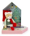 Plyšový elf medvedík Prankster Elf Party Favor Doudou et Compagnie s domčekom 27 cm od 0 mes