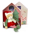 Plyšový elf medvedík Prankster Elf Cinnamon Doudou et Compagnie s vianočným motívom 40 cm od 0 mes