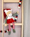 Plyšový elf medvedík Prankster Elf Party Favor Doudou et Compagnie s vianočným motívom 40 cm od 0 mes