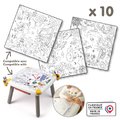 Veľkoformátové obrázky na vyfarbovanie Kid Colouring Smoby 10 kusov kompatibilné so stolom Kid Creative Table 51*51 cm od 24 mes
