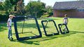 Odrazová sieť futbalová Kickback rebounder Exit Toys veľká polohovateľná oceľový rám 124*124 cm