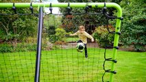 Odrazová sieť futbalová Tempo multisport rebounder Exit Toys polohovateľná oceľový rám 120*120 cm