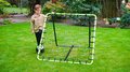 Odrazová sieť futbalová Tempo multisport rebounder Exit Toys polohovateľná oceľový rám 120*120 cm