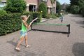 Multifunkčná sieť na loptové hry adjustable sport net Exit Toys 155*300 cm oceľový rám nastaviteľná výška