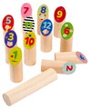 Drevená hra s hádzaním kolíkov Throwing Game Sticks Outdoor Eichhorn 13 kolíkov s priemerom 45 mm od 3 rokov EH4464