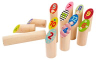 Drevená hra s hádzaním kolíkov Throwing Game Sticks Outdoor Eichhorn 13 kolíkov s priemerom 45 mm od 3 rokov EH4464