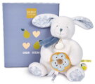 Plyšový zajačik s donutom Ocean Heart Bunny Plush Doudou et Compagnie v darčekovom balení modrý  20 cm od 0 mes DC4673