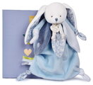 Plyšový zajačik na maznanie Ocean Heart Bunny Doudou et Compagnie v darčekovom balení modrý  25 cm od 0 mes DC4674