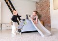 Hracie centrum so šmykľavkou a stanom My First Multiplay Exit Toys do interiéru a exteriéru kovová konštrukcia od 2 rokov