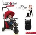 Trojkolka skladacia smarTfold 7v1 400 TouchSteering smarTrike kompaktná s EVA kolesami červená od 9 mes