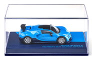 Autíčko Collection 2005 Bugatti Veyron Majorette mașină metalică în cutie de expunere, cu roți din cauciuc; lungime 7,5 cm; 1:64