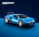 Autíčko Collection 2005 Bugatti Veyron Majorette mașină metalică în cutie de expunere, cu roți din cauciuc; lungime 7,5 cm; 1:64