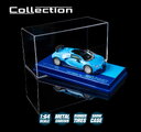 Autíčko Collection 2005 Bugatti Veyron Majorette mașină metalică în cutie de expunere, cu roți din cauciuc; lungime 7,5 cm; 1:64