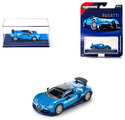 Autíčko Collection 2005 Bugatti Veyron Majorette mașină metalică în cutie de expunere, cu roți din cauciuc; lungime 7,5 cm; 1:64