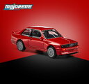 Mașinuță Collection 1986 BMW M3 Majorette mașinuță metalică în cutie de expunere, cu roți din cauciuc; lungime 7,5 cm; 1:64
