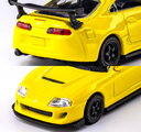 Mașinuță Collection 1995 Toyota Supra Majorette din metal, în cutie de expunere, cu roți din cauciuc; lungime 7,5 cm; 1:64