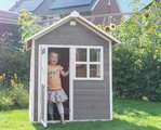 Domček cédrový Loft 100 Grey Exit Toys s vodeodolnou strechou sivý