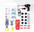 Pracovný vozík Autá 2 Pit Stop Smoby s mechanickou vŕtačkou, autom McQueen a 25 doplnkami
