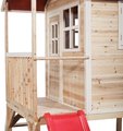 Domček cédrový na pilieroch Loft 300 Natural Exit Toys s vodeodolnou strechou a šmykľavkou prírodný