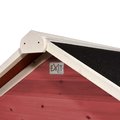 Domček cédrový na pilieroch Loft 300 Red Exit Toys s vodeodolnou strechou a šmykľavkou červený