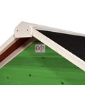 Domček cédrový na pilieroch Loft 500 Green Exit Toys s vodeodolnou strechou pieskoviskom a 1,75 m šmykľavkou zelený