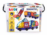 Magnetická stavebnica s autami Magnetic Vehicle Set Ludi 63 dielov LU50053
