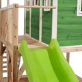 Domček cédrový na pilieroch Loft 750 Green Exit Toys veľký s vodeodolnou strechou pieskoviskom a 2,28 m šmykľavkou zelený