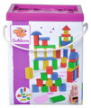 Drevené kocky Coloured Wooden Blocks Eichhorn farebné 50 kusov v rôznych tvaroch veľkosť 25 mm od 12 mes