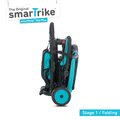 Tricikli összecsukható smarTfold 6in1 300 Plus TouchSteering smarTrike EVA kerekekkel kék 10 hó-tól