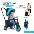 Tricikli összecsukható smarTfold 6in1 300 Plus TouchSteering smarTrike EVA kerekekkel kék 10 hó-tól