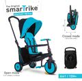 Tricikli összecsukható smarTfold 6in1 300 Plus TouchSteering smarTrike EVA kerekekkel kék 10 hó-tól
