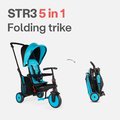 Trojkolka skladacia a sklápateľná smarTfold 6v1 smarTrike 300 Plus Blue TouchSteering kompaktná s EVA kolesami od 10 mes