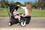 Trojkolka skladacia a sklápateľná smarTfold 6v1 Black smarTrike 300 Plus Touchsteering kompaktná s EVA kolesami od 10 mes