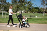 Trojkolka skladacia a sklápateľná smarTfold 6v1 Black smarTrike 300 Plus Touchsteering kompaktná s EVA kolesami od 10 mes