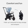 Trojkolka a kočík skladacia 5v1 STR3 Plus Cool Grey smarTrike so sklápateľným sedadlom TouchSteering s EVA kolesami od 10 mes ST5023212