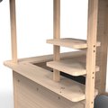 Domček cyprusový Hika Wooden Playhouse Exit Toys s tabuľou na kreslenie kriedou a koleso s 8 aktivitami od 24 mes