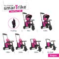 Trojkolka skladacia smarTfold 7v1 500 TouchSteering smarTrike polstrovaná s EVA kolesami ružová od 9 mes