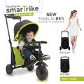 Tříkolka skládací smarTfold 7v1 smarTrike 500 TouchSteering polstrovaná s EVA kolečky zelená od 9 měsíců