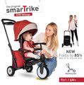 Trojkolka skladacia smarTfold 7v1 500 Stroller Melange smarTrike TouchSteering červená polstrovaná s EVA kolesami od 9 mesiacov ako kočík