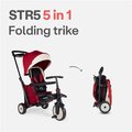 Trojkolka skladacia smarTfold 7v1 500 Stroller Melange smarTrike TouchSteering červená polstrovaná s EVA kolesami od 9 mesiacov ako kočík