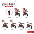 Trojkolka skladacia smarTfold 7v1 600 smarTrike TouchSteering polstrovaná s EVA kolesami luxusná hnedá od 9 mes