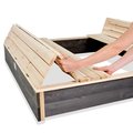 Pieskovisko s lavicami Aksent Wooden Sandpit Exit Toys cyprusové s krytom objem 440 kg 136*132 cm od 3 rokov