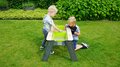 Pieskovisko cédrové stôl na vodu a piesok Aksent sand&water table Exit Toys veľké s krytom objem 32 kg