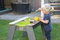 Pieskovisko cédrové stôl na vodu a piesok Aksent sand&water table Exit Toys veľké s krytom objem 32 kg