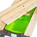 Pieskovisko cédrové stôl na vodu a piesok Aksent sand&water table Exit Toys veľké s krytom objem 32 kg