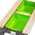 Pieskovisko cédrové stôl na vodu a piesok Aksent sand&water table Deluxe Exit Toys piknikové s 2 lavicami slnečníkom krytom a doplnkami