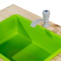 Pieskovisko s kuchynkou s tečúcou vodou Aksent Wooden Sandpit Exit Toys objem 440 kg s kuchynskými doplnkami 200*140 cm od 3 rokov