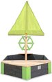 Pieskovisko cédrové loď s kormidlom Aksent Boat Sandpit Exit Toys stožiar s plachtou a úložným priestorom 190*90 cm