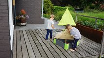 Pieskovisko cédrové loď s kormidlom Aksent Boat Sandpit Exit Toys stožiar s plachtou a úložným priestorom 190*90 cm